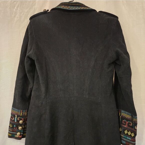 Y2K Vintage XOXO Tribal Embroidered Coat. Wool Cashmere Blend. - Picture 12 of 12